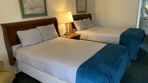 Blackout drapes, free WiFi, linens