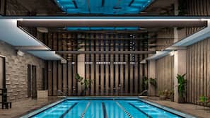 Indoor pool, seasonal outdoor pool, pool cabanas (surcharge)