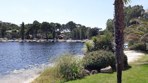 Plage privée à proximité, sable blanc, chaises longues, pêche sur place