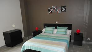 Individually decorated, individually furnished, iron/ironing board