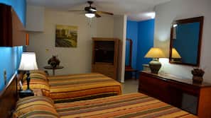 Blackout drapes, free WiFi, linens