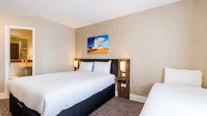 Desk, iron/ironing board, free WiFi, linens