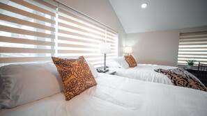 Blackout drapes, free WiFi, linens