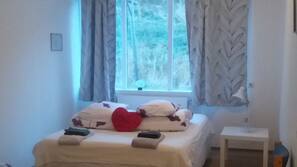 Blackout drapes, free cribs/infant beds, free WiFi, linens