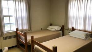 Blackout curtains, iron/ironing board, free WiFi, linens