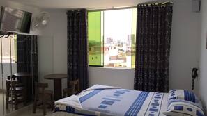 Desk, free WiFi, linens