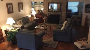 Flat-screen TV, DVD player