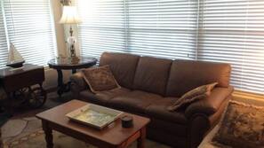 Flat-screen TV, DVD player