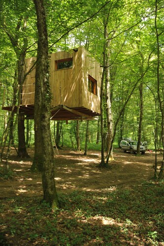 Treehouse Hotels In Damparis 56 Treehouse Cabins Resorts