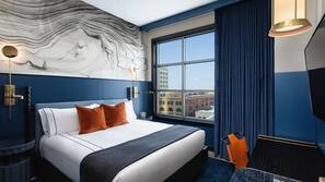 Egyptian cotton sheets, premium bedding, down comforters, minibar