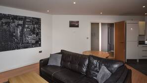 Smart TV, fireplace, Netflix, DVD player