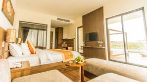 Premium bedding, minibar, in-room safe, desk