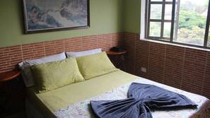 Blackout curtains, free WiFi, linens