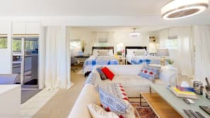 TV, fireplace, DVD player, books
