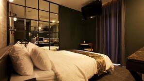 Individually decorated, individually furnished, blackout curtains
