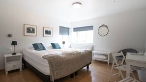 Blackout drapes, free WiFi, linens