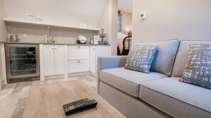 Premium bedding, pillowtop beds, laptop workspace, iron/ironing board