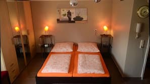 Desk, iron/ironing board, free WiFi, linens