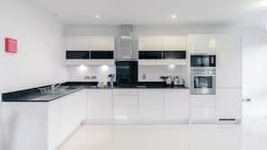 Fridge, oven, hob, dishwasher