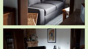 Fernseher, DVD-Player, Bücher, Videothek