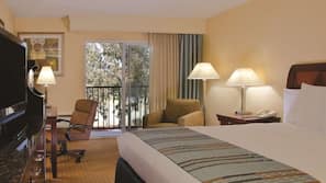 In-room safe, desk, laptop workspace, blackout curtains
