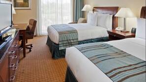 In-room safe, desk, laptop workspace, blackout curtains