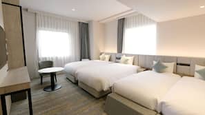 Premium bedding, down comforters, blackout drapes, free WiFi