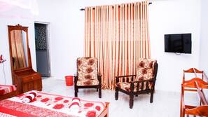 Down comforters, memory foam beds, desk, free WiFi
