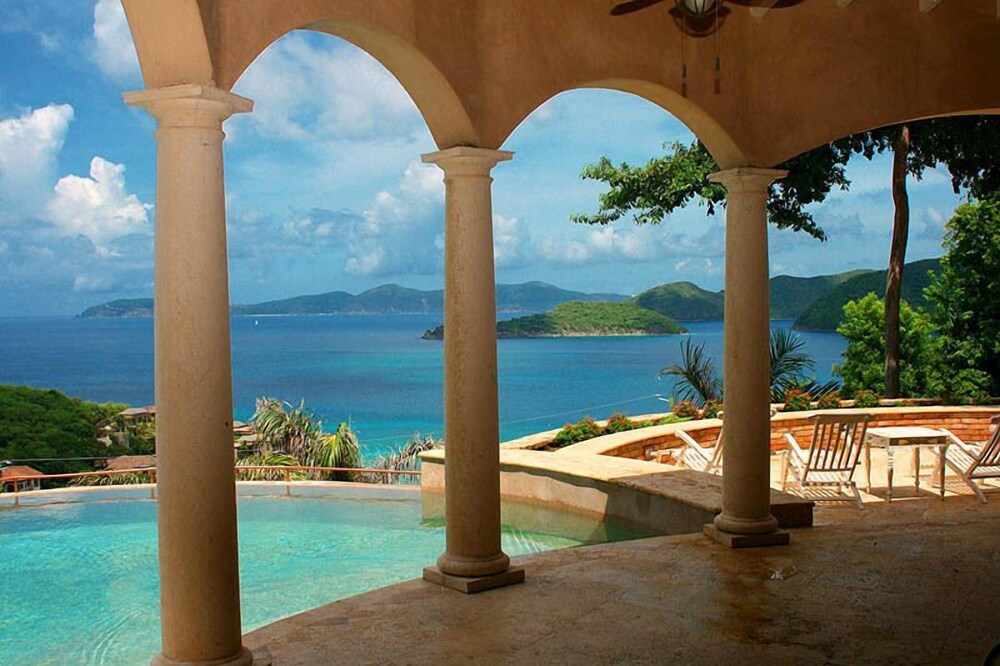 Old World Vacation Villa in Peter Bay. North Shore Beaches in Both Directions in St John, British Virgin Islands