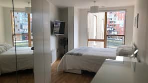 1 bedroom, blackout curtains, iron/ironing board, free WiFi
