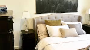 Premium bedding, individually decorated, individually furnished