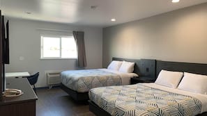 Blackout drapes, iron/ironing board, free WiFi, linens