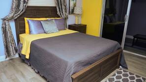 1 quarto, roupas de cama antialérgicas, cofres nos quartos