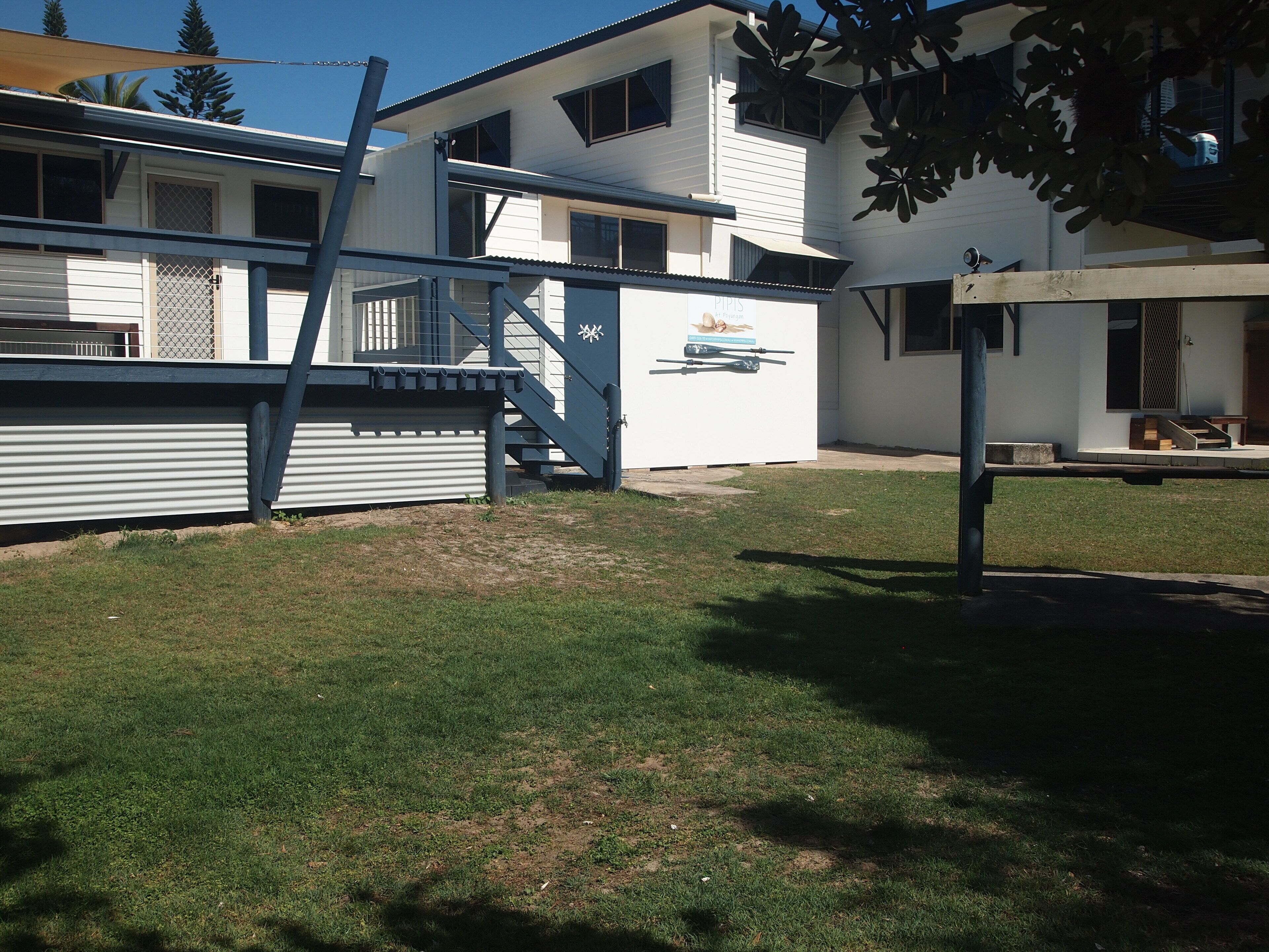 Pipis at Poyungan, "The Dunes" one of the few beachfront homes on Fraser island
