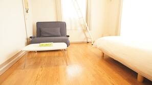Down comforters, blackout drapes, iron/ironing board, free WiFi