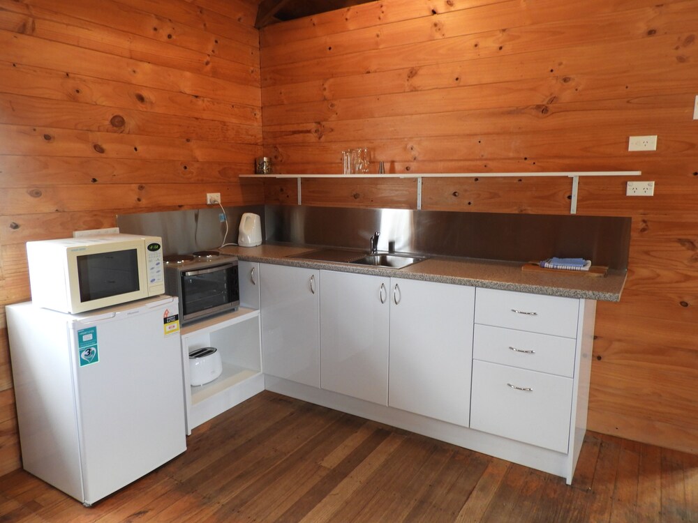 Private kitchenette, Somerset Caravan Park