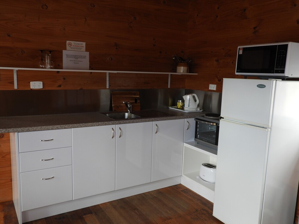 Private kitchenette, Somerset Caravan Park