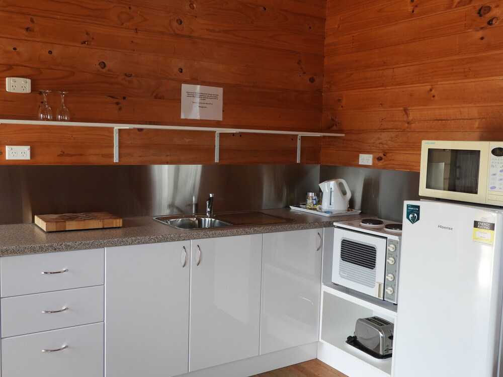 Private kitchenette, Somerset Caravan Park