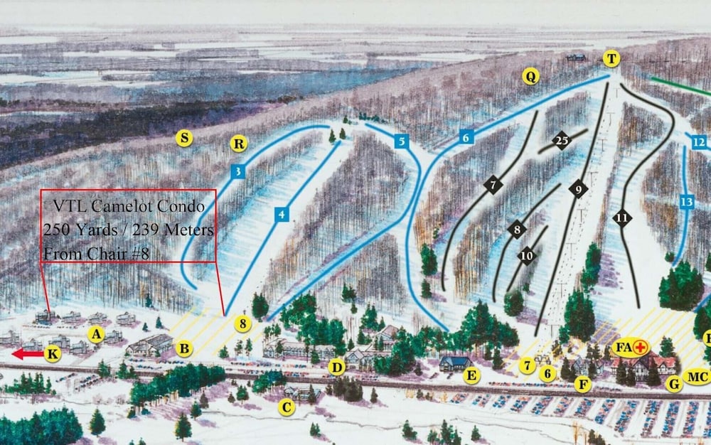 Peek' n Peak, Camelot Loft Condo, Clymer, NY, 250 Yards to Chair 8