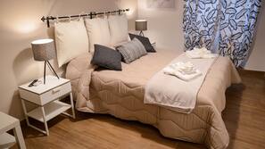 Premium bedding, memory foam beds, blackout curtains, soundproofing