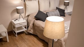 Premium bedding, memory foam beds, blackout curtains, soundproofing