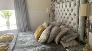 Premium bedding, individually decorated, individually furnished, desk