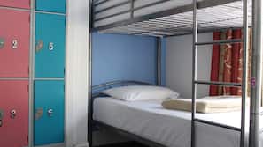 Blackout curtains, iron/ironing board, free WiFi, linens