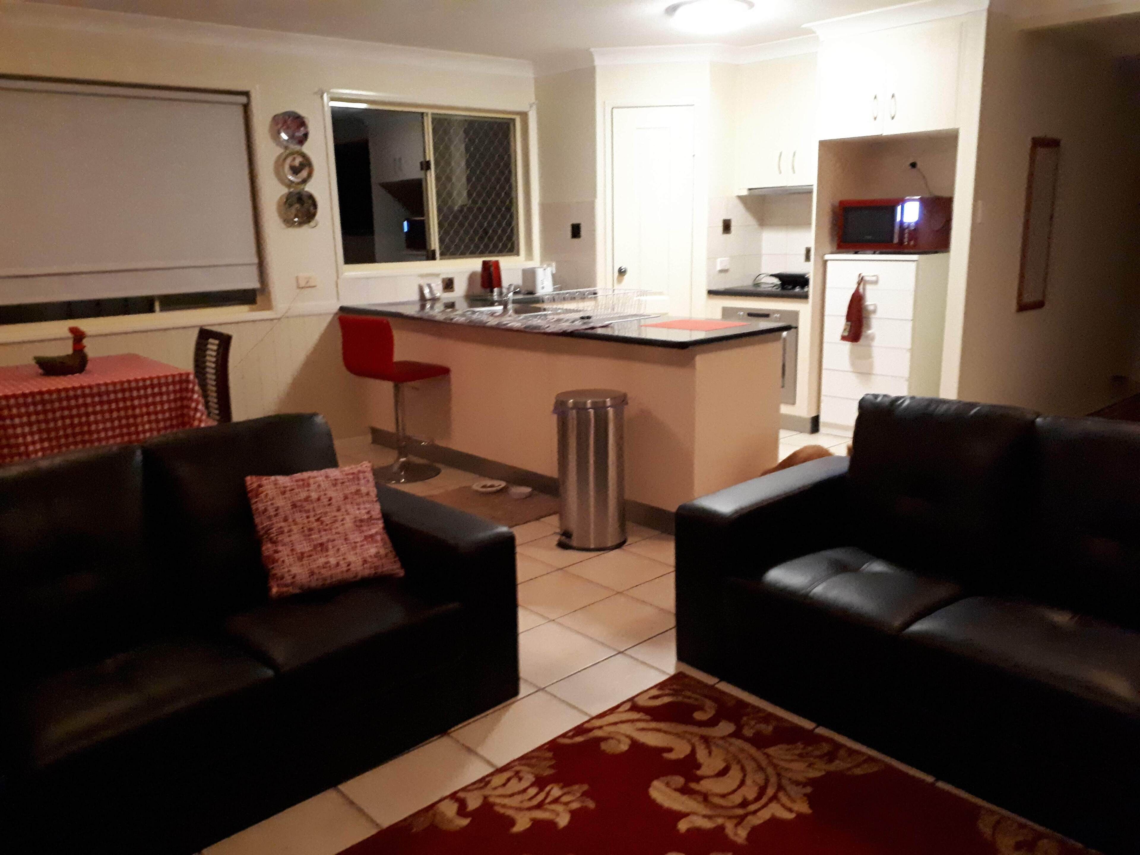 Female Only Stays. Modern Room has Bar Fridge, Kettle & TV, Desk.king Single BED