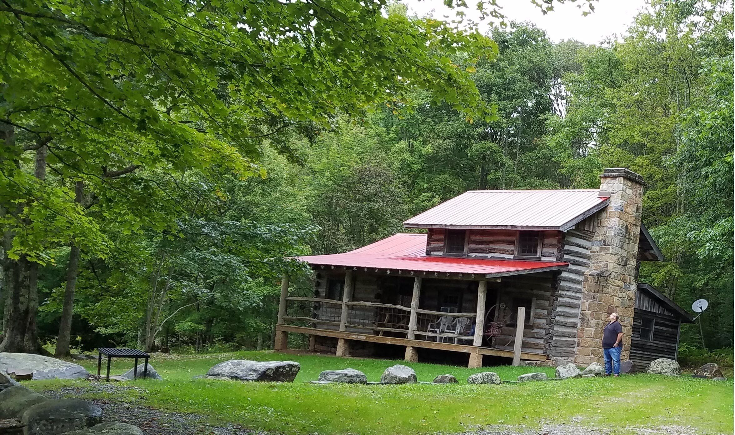 Historic Log Cabin Near Williams River And Cranberry Glades In