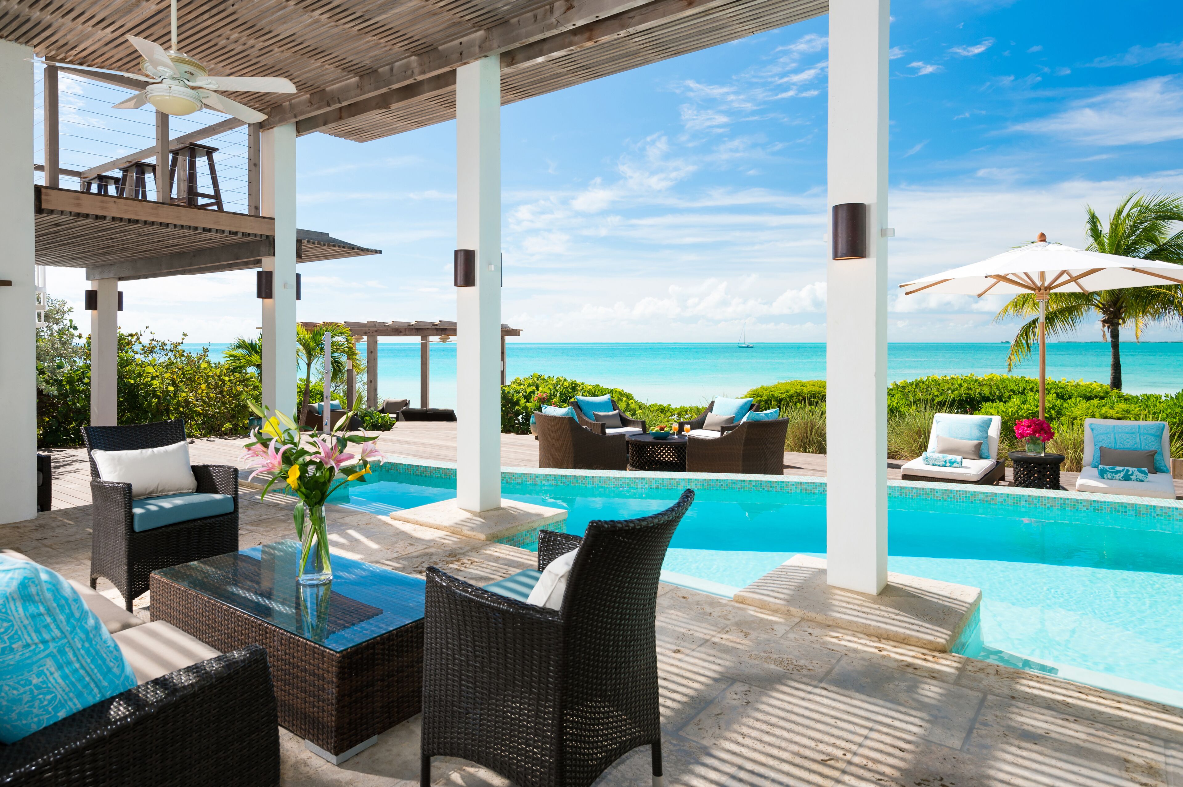 Sapodilla BEACHFRONT Luxury Villa!  Sunsets, views, private pool, kayaks & more! in Providenciales in Providenciales, Turks and Caicos Islands