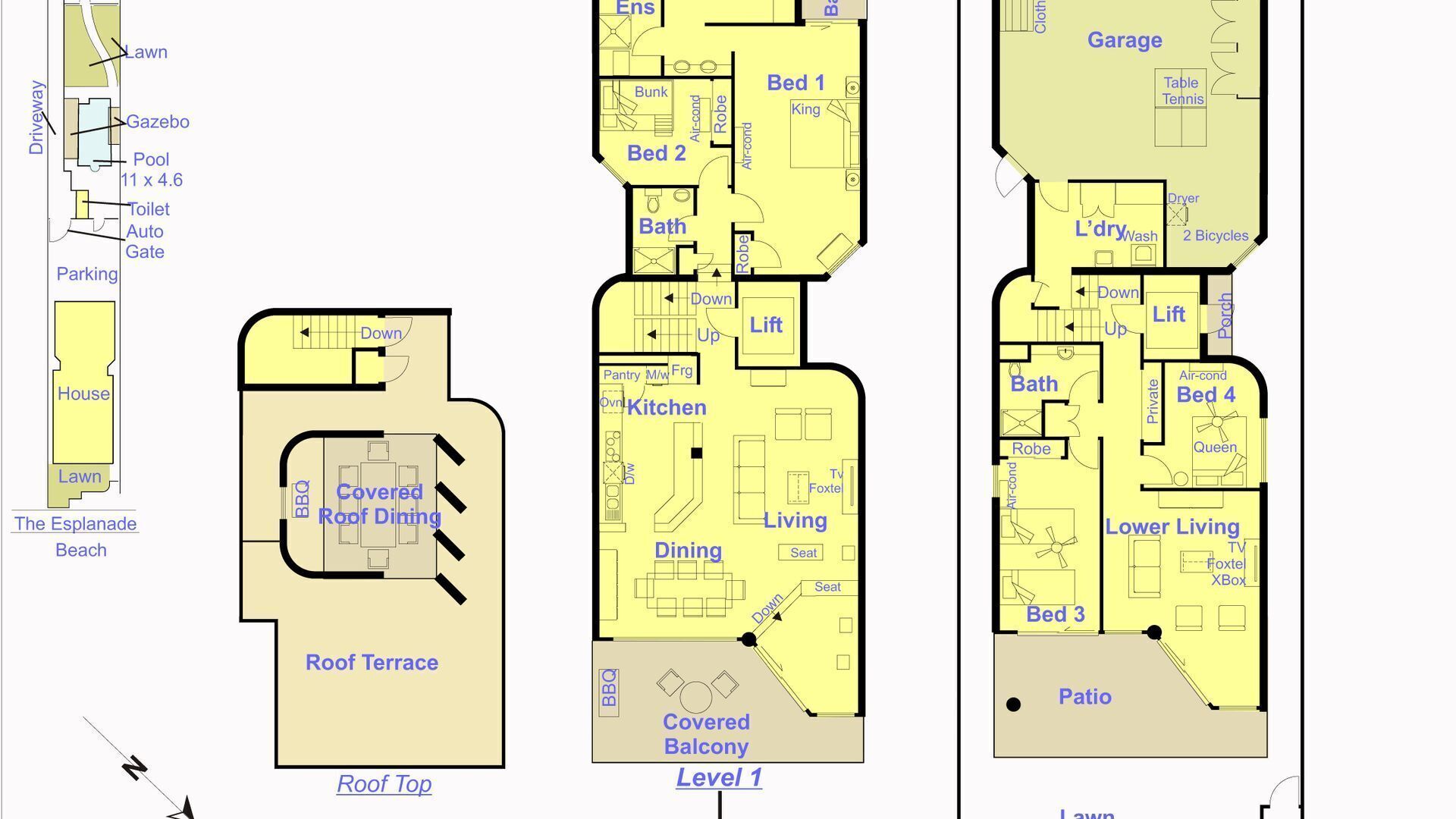 VOGUE HOLIDAY HOMES - TALLEBUDGERA BEACH HOUSE  (HEATED POOL)