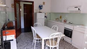 Fridge, oven, stovetop, cookware/dishes/utensils