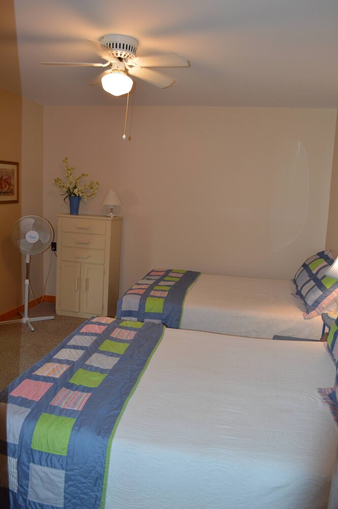 Beachfront vacation on Crystal Lake, downtown Beulah Beulah Vrbo