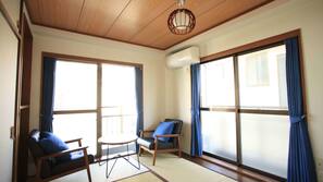 Blackout drapes, free WiFi, linens